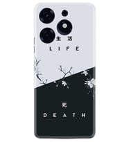 Tecno Spark 10 Pro Kılıf Resimli Desenli Baskılı Silikon Life and Death 1339