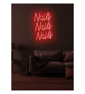 Nails Nails Nails Yazılı Neon Tabela