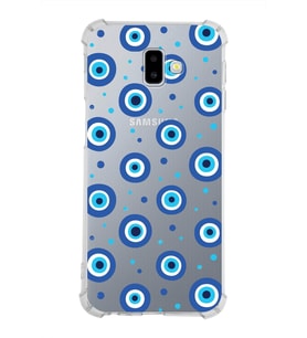 PrintiFy Samsung Galaxy J6+ Plus Uyumlu Nazar Boncuğu 1 Baskılı Şeffaf Köşe Korumalı Antişok Kılıf