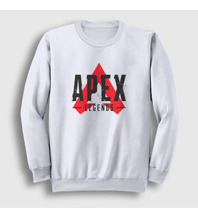 Presmono Unisex Beyaz Logo Apex Legends Sweatshirt 231987tt (Beyaz)