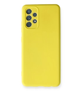 Galaxy A32 Kılıf Nano içi Kadife Silikon - Sarı