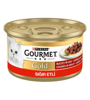 Gourmet Gold Parça Etli Soslu Sığır Etli Kedi Konservesi 85 Gr