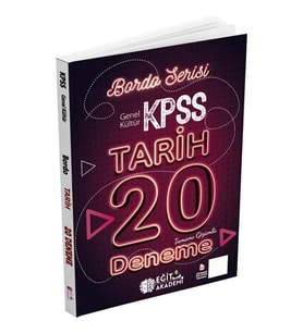 Kpss Gk Tarih Çözümlü 20 Deneme Bordo Serisi Eğit Akademi