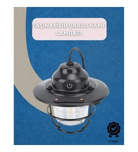 Mey İthalat® Dış Mekan İçin Şık LED Fener – 4400mAh Pil, IPX4 Su Geçirmez, Asılabilir