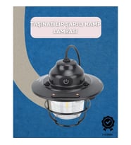 Mey İthalat® Dış Mekan İçin Şık LED Fener – 4400mAh Pil, IPX4 Su Geçirmez, Asılabilir