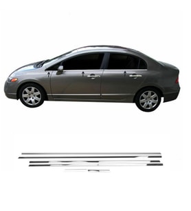 Honda Civic Krom Cam Çıtası Tk 2006-2011 6Prç Paslanmaz Çelik