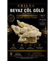 Sertifikalı Beyaz Çöl Gülü Selenit Taşı Kütle - 8x4 cm Koleksiyonluk Doğal Tek Parça