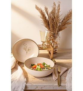 Keramika Taupe Bloom Salata Kasesi 18 Cm 2 Adet 22519