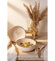 Keramika Taupe Bloom Salata Kasesi 18 Cm 2 Adet 22519