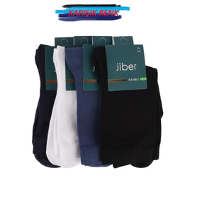 Jiber Kadın Bambu Likralı Soket Çorap 6650 - 12 Adet