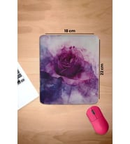 SonicTouch Bilek Destekli Mor Epik Gül Dikdörtgen Pürüzsüz Yüzey Dikişsiz Mouse Pad 18x22cm