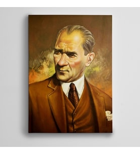 Atatürk Takım Elbiseli Kanvas Tablo