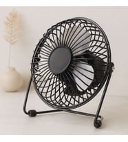 USB Şarjlı Metal Mini Masaüstü Fan 14.5x7.5x15 cm