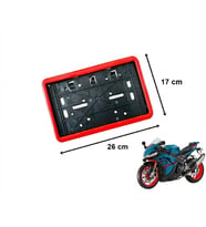 Çerçeveli Dikdörtgen Plakalık Plaka Altlığı Kırmızı 26X17cm 1 Adet