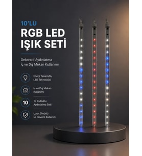 Kayan Yıldız Efektli Rgb Led Işık Seti İç Ve Dış Mekan Kullanımı