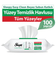 Sleepy Easy Clean Beyaz Sabun Katkılı Yüzey Temizlik Havlusu 100 Yaprak