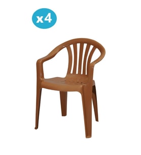 Omnipazar MT-GF101 Carrera Plastik Bahçe Balkon Koltuk Sandalye 4'lü Set