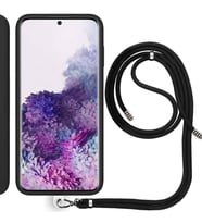 Samsung Galaxy S20 Plus+ (G985F) İp Askılı Silikon Kılıf Siyah