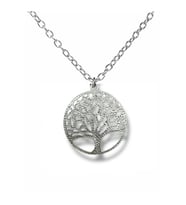 Eternal Roots – Yaşam Ağacı Figürlü Unisex Kolye (60 cm Zincirli) (Gümüş)