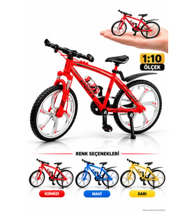 1:10 Ölçek Alaşım Gövde Spor Maket Bisiklet - Hareketli Pedallı ve Gidonlu Metal Oyuncak