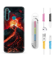 Realme 5i 5 Pro 6i 7 Pro 8 Kılıf Kablo Koruma Spiral Silikon Yanardağ 1611