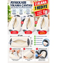 2 Alana 1 Hediye Ayakkabı Yıkama Çantası – Mikrofiber Fermuarlı Koruyucu Yıkama Filesi