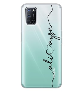 Oppo Kalpli Çift İsim Tasarımlı Şeffaf Telefon Kılıfı