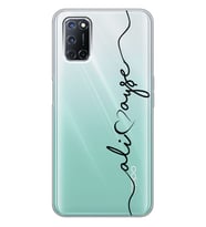 Oppo Kalpli Çift İsim Tasarımlı Şeffaf Telefon Kılıfı