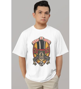 Tasarım Guns 'N Roses Rock Metal Müzik Grubu Baskılı Unisex Oversize Tişört