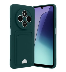 Redmi 14C Kelvin Kartvizitli Silikon - Koyu Yeşil