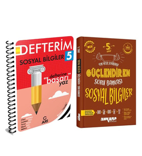 Arı Yayıncılık 5. Sınıf Sosyal Bilgiler Defterim ve Ankara Sosyal Bilgiler Soru Bankası Seti 2 Kitap