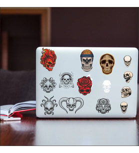 İskelet Sticker Set-7 13 Parça Telefon, Tablet, Defter, Laptop Sticker