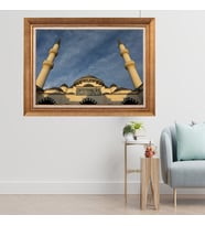 Altın Varaklı Çerçeveli Paspartulu  Tablo fty1018 (Gold)