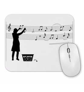 Notalı Müzik Notalar Komik Mouse Pad