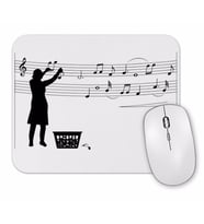Notalı Müzik Notalar Komik Mouse Pad