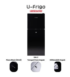U-Frigo 136 Lt 12-24v Marin/karavan Kompresörlü Buzdolabı Temperli Cam Kapak Limited Edition Siyah