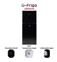 U-Frigo 136 Lt 12-24v Marin/karavan Kompresörlü Buzdolabı Temperli Cam Kapak Limited Edition Siyah