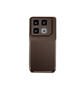 Gt 20 Pro Kılıf Auto Focus Karbon Kapak - Kahverengi Belirtilmemiş