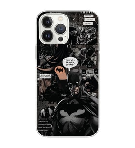 Iphone 12 Pro Uyumlu Batman Aesthetic Tasarımlı Şeffaf Telefon Kılıfı