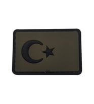 Single Sword BAYRAK Plastik Patch - Peç Küçük Boy 3.5 Cm X 5 Cm HAKİ