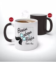 BK Gift Kişiye Özel Babalar Günü Hediyesi Benim Babam 1 Başka Tasarımlı Sihirli Kupa Bardak-1 (Beyaz)