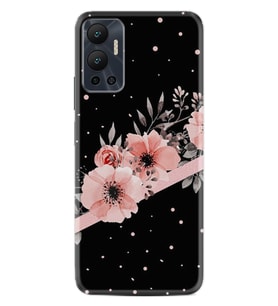 Infınix Hot 12 Kılıf Resimli Desenli Baskılı Silikon Flowers Dots 1423