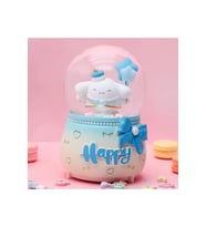 Işıklı Happy Tasarım Orta Boy Işıklı Müzikli Kar Küresi Mavi