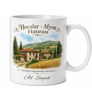 Hocalar Doğası ve Kültürü Afyon Hatırası Seramik Kupa Bardak Hediye