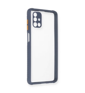 Samsung Galaxy M51 Kılıf Miami Şeffaf Silikon - Gri