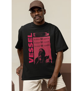 Tasarım Vessel Sleep Token Rock Metal Müzik Grubu Baskılı Unisex Oversize Tişört