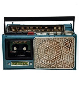 Vintage Metal Kasetli Radyo Biblo - "Boombox" Tarzı Nostaljik Dekoratif Kumbara