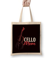Cello Mom Cellist Musician Cello Player Mother Orchestra Bez Çanta Uzun Saplı