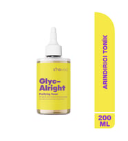 SHE VEC GLYC-ALRIGHT – Gözenek Sıkılaştırıcı Aydınlatıcı Etkili Glikolik asit & Gingseng & Niacinamide Tonik (Sarı)