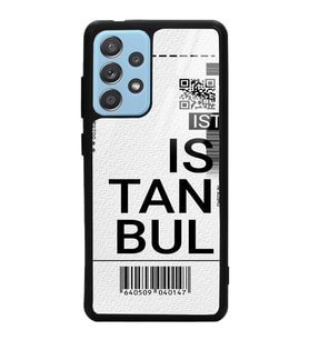 Samsung A52 Uyumlu Bilet Tasarımlı Glossy Telefon Kılıfı